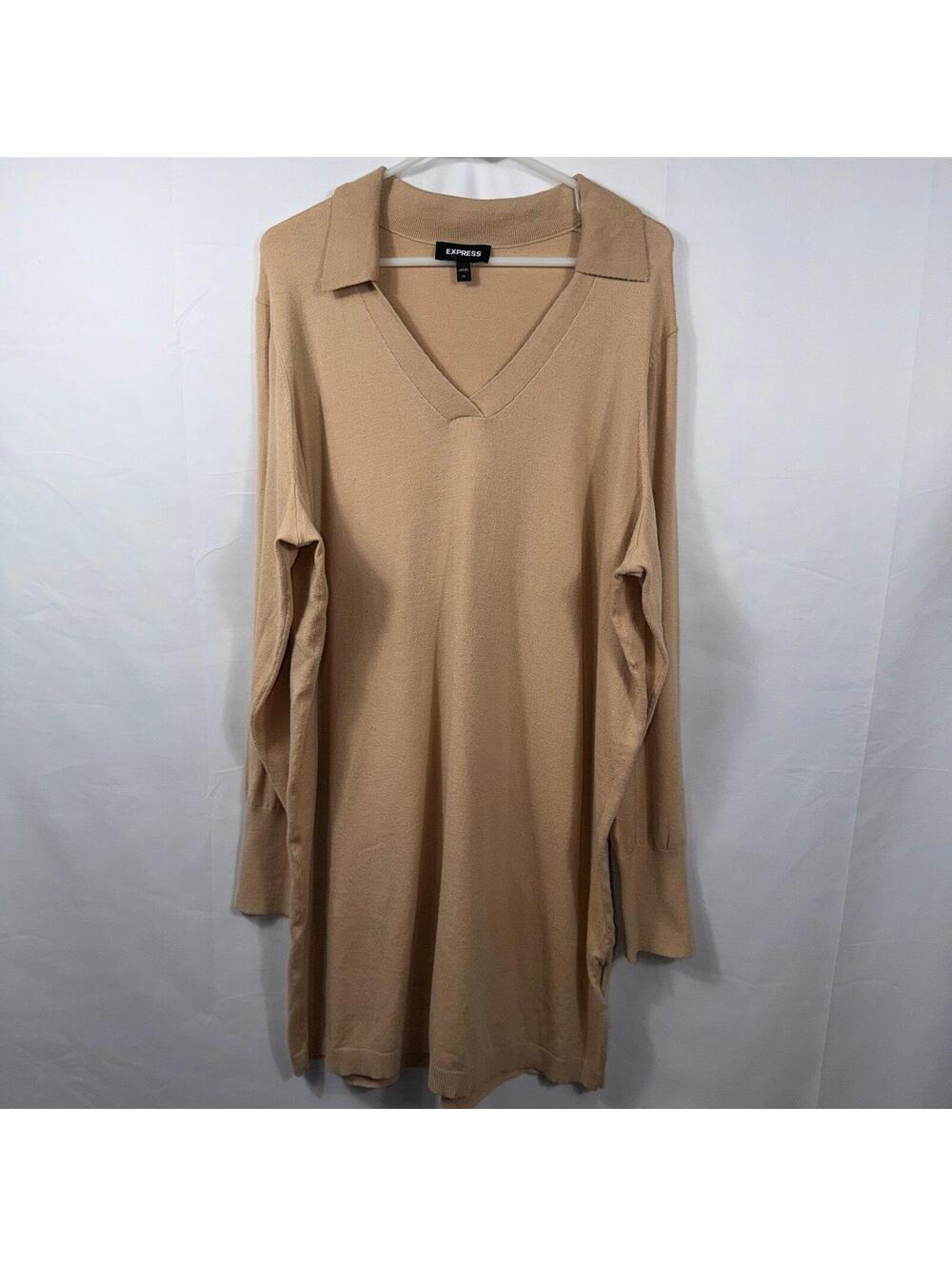 Express Beige Sweater Dress Size XL